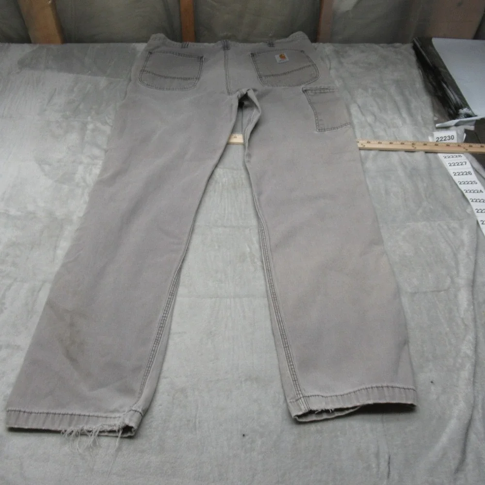 Carhartt Jeans‎ Mens 36x31 Gray? Canvas Carpenter Relaxed Classic Workwear VTG